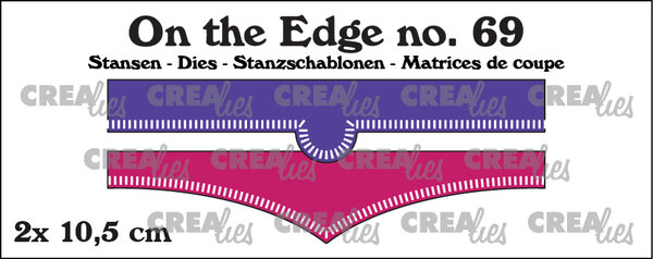 Crealies On the Edge Dies No. 69 10.5 cm with Little Stripes (2pcs) (CLOTE69)
