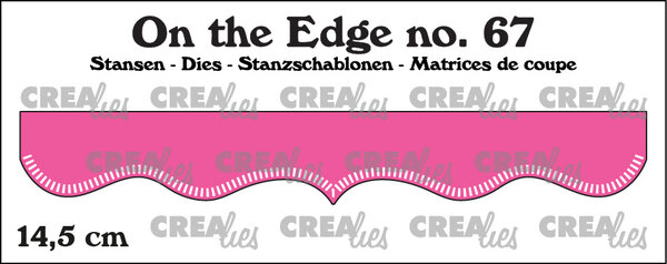 Crealies On the Edge Stansen No. 67 14.5 cm Met Kleine Streepjes (CLOTE67)