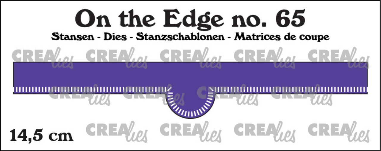 Crealies On the Edge Stansen No. 65 14.5 cm Met Kleine Streepjes (CLOTE65)