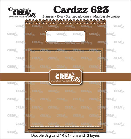 Crealies Cardzz Stansen No. 623 Double Card Tasje (CLCZ623)