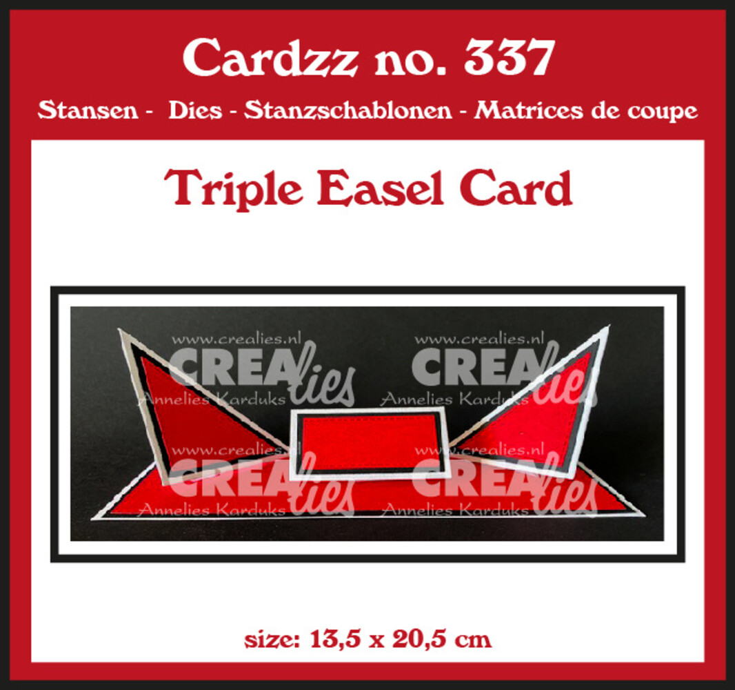 Crealies Cardzz Stansen No. 337 Triple Easel Card (CLCZ337)