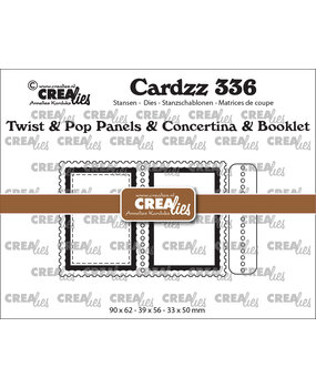 Crealies Cardzz Dies No. 336 Twist & Pop B7 Panels & Concertina Card & Booklet Postage Stamp (CLCZ336)