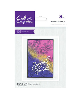 Crafter's Companion Pearl Powder Clear Stamp Mehndi Florals (CC-CA-ST-MEFL)