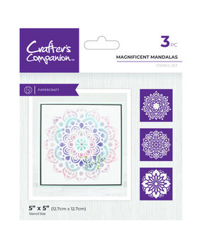 Crafter's Companion Pearl Powder Stencils Magnificent Mandalas (CC-STEN-MAMA)