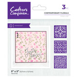 Crafter's Companion Pearl Powder Stencils Contemporary Florals (CC-STEN-COFL)
