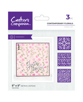 Crafter's Companion Pearl Powder Stencils Contemporary Florals (CC-STEN-COFL)