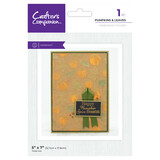 Crafter's Companion Pearl Powder 5x7 Inch Embossing Folder Pumpkins & Leaves (CC-EF5-PULE)