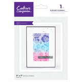 Crafter's Companion Pearl Powder 5x7 Inch Embossing Folder Elegant Florals (CC-EF5-ELFL)