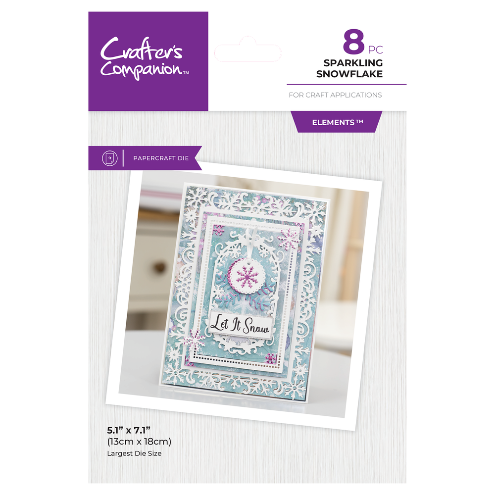 Crafter's Companion Frame Create a Card Dies Sparkling Snowflake (CC-MD-CAD-SPSN) Crafter's Companion Frame Create a Card Dies Sparkling Snowflake (CC-MD-CAD-SPSN)