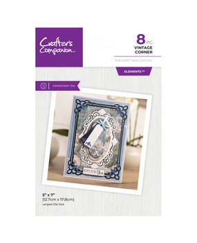 Crafter's Companion Frame Create a Card Dies Vintage Corner (CC-MD-CAD-VICO)
