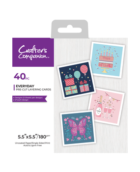 Crafter's Companion Everyday 5.5x5.5 Inch Pre Cut Layering Pad (CC-PCLP-5.5-EVD)