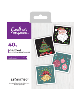 Crafter's Companion Christmas 5.5x5.5 Inch Pre Cut Layering Pad (CC-PCLP-5.5-CHR)