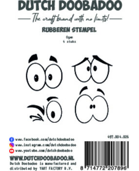 Dutch Doobadoo Rubber Stamp Eyes (4pcs) (497.004.026)