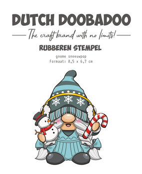 Dutch Doobadoo Rubber Stamp Gnome Snowman (497.004.027)