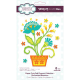 Creative Expressions Cathie Shuttleworth Paper Cuts Craft Dies Folk Flowers Enchanted Blossoms (CEDPC1250) (OUTLET)