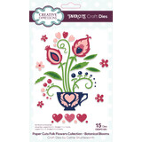 Creative Expressions Cathie Shuttleworth Paper Cuts Craft Dies Folk Flowers Botanical Blooms (CEDPC1251) (OUTLET)