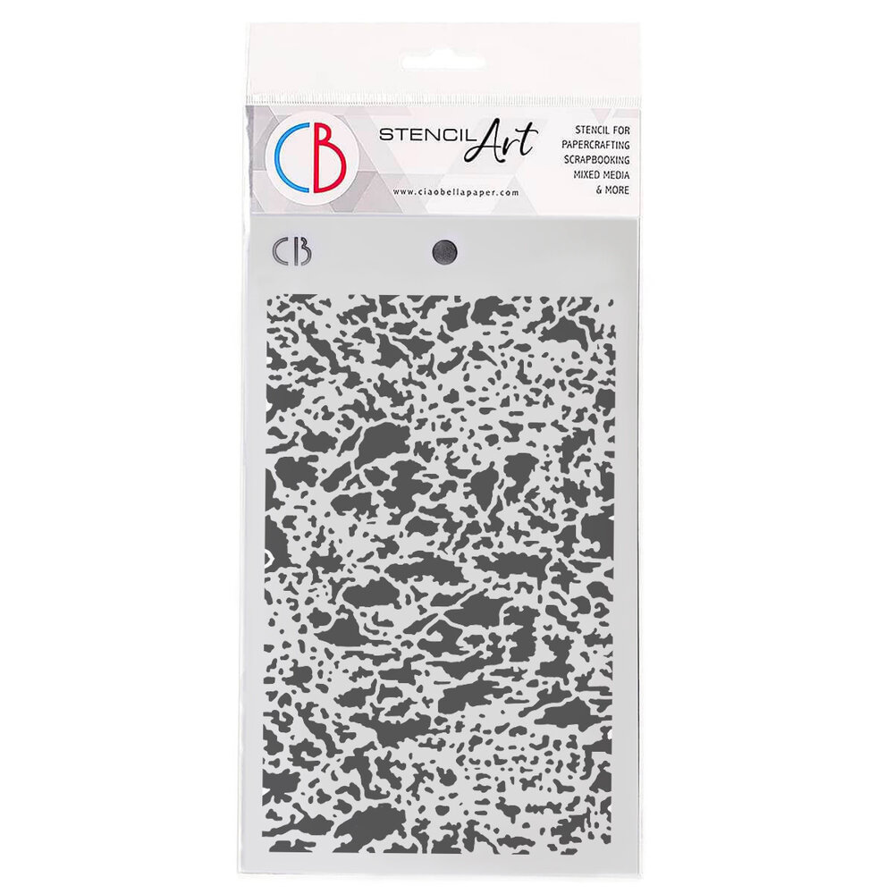 Ciao Bella Esprit de Voyage 5x8 Inch Texture Stencil Oxidized Surface (MS135)