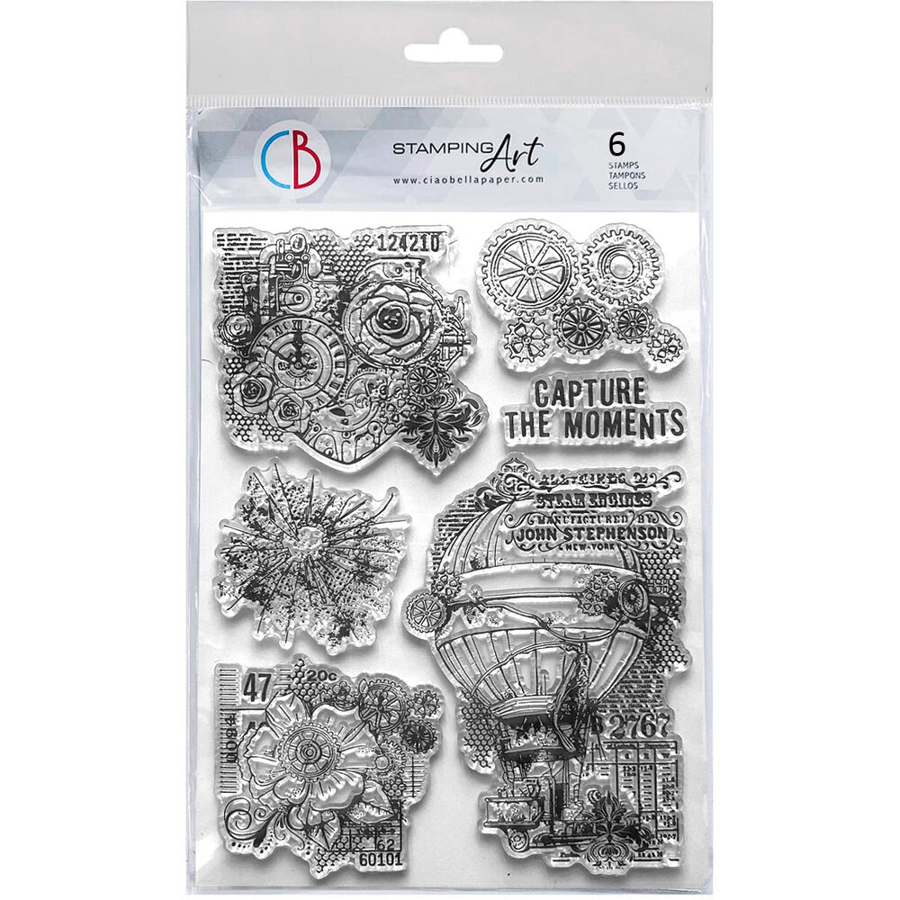 Ciao Bella Esprit de Voyage 6x8 Inch Clear Stamp Gears of Imagination (PS8117) Ciao Bella Esprit de Voyage 6x8 Inch Clear Stamp Gears of Imagination (PS8117)