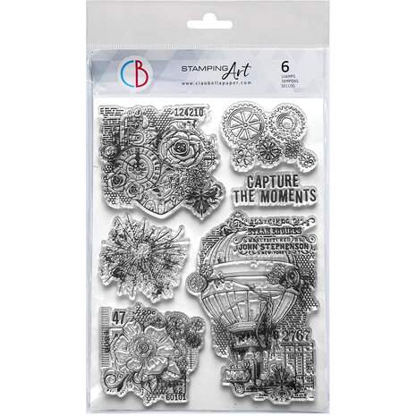 Ciao Bella Esprit de Voyage 6x8 Inch Clear Stamp Gears of Imagination (PS8117) Ciao Bella Esprit de Voyage 6x8 Inch Clear Stamp Gears of Imagination (PS8117)