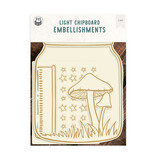 P13 Into the Woods Light Chipboard Embellishments Shaker Base Jar (P13-ITW-58)