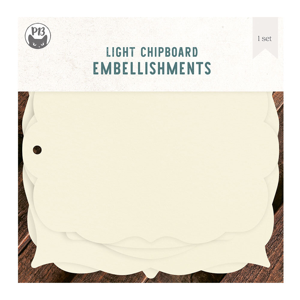 P13 Into the Woods Light Chipboard Embellishments 6x6 Inch Album Base (P13-ITW-57)