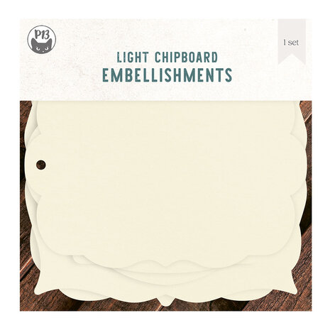 P13 Into the Woods Light Chipboard Embellishments 6x6 Inch Album Base (P13-ITW-57)