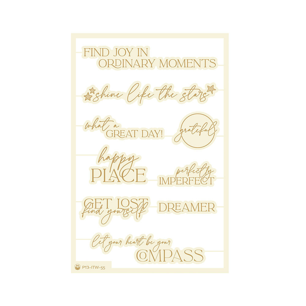P13 Into the Woods Light Chipboard Embellishments 11 ENG (9pcs) (P13-ITW-55) P13 Into the Woods Light Chipboard Embellishments 11 ENG (9pcs) (P13-ITW-55)