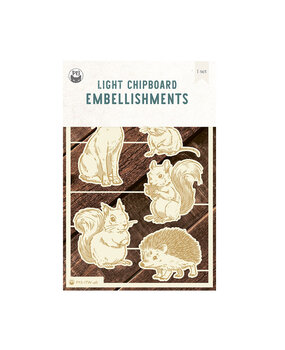 P13 Into the Woods Light Chipboard Embellishments 03 (6pcs) (P13-ITW-46) P13 Into the Woods Light Chipboard Embellishments 03 (6pcs) (P13-ITW-46)