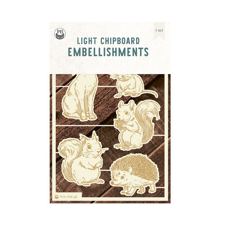P13 Into the Woods Light Chipboard Embellishments 03 (6pcs) (P13-ITW-46) P13 Into the Woods Light Chipboard Embellishments 03 (6pcs) (P13-ITW-46)