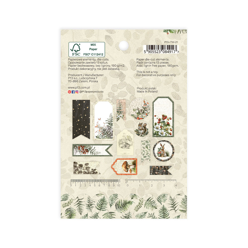 P13 Into the Woods Ephemera Tags (13pcs) (P13-ITW-21) P13 Into the Woods Ephemera Tags (13pcs) (P13-ITW-21)