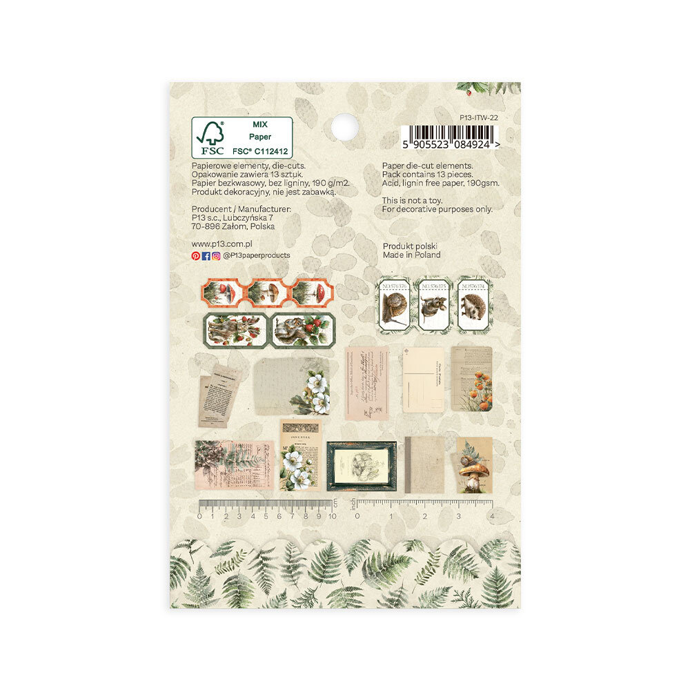 P13 Into the Woods Ephemera Snippets (13pcs) (P13-ITW-22) P13 Into the Woods Ephemera Snippets (13pcs) (P13-ITW-22)