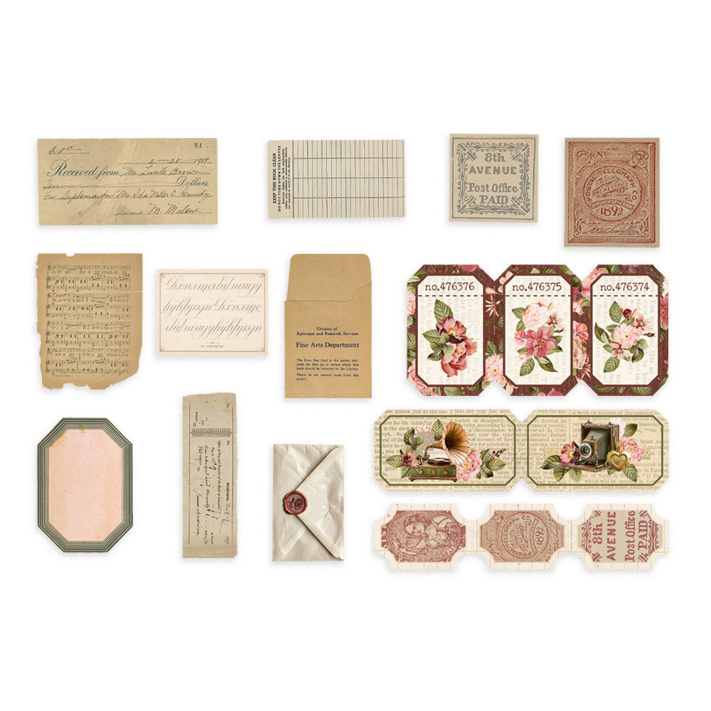 P13 Love Stories Ephemera Snippets (13pcs) (P13-LST-22) P13 Love Stories Ephemera Snippets (13pcs) (P13-LST-22)