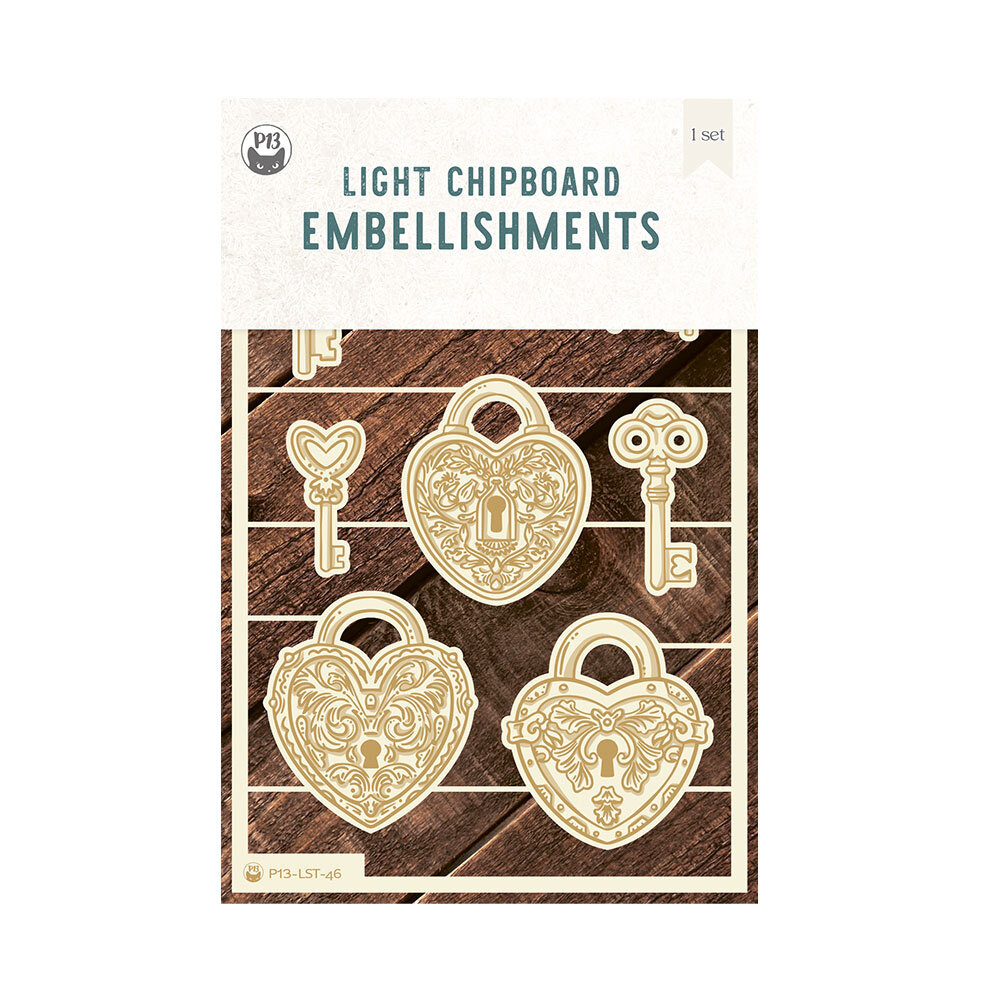 P13 Love Stories Light Chipboard Embellishments 03 (10pcs) (P13-LST-46) P13 Love Stories Light Chipboard Embellishments 03 (10pcs) (P13-LST-46)