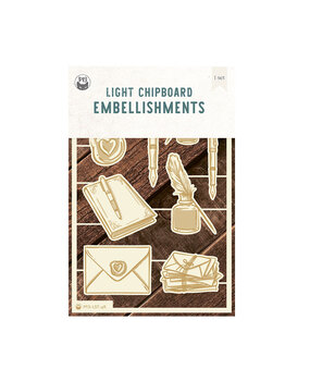 P13 Love Stories Light Chipboard Embellishments 05 (9pcs) (P13-LST-48)