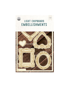 P13 Love Stories Light Chipboard Embellishments 06 (6pcs) (P13-LST-49)