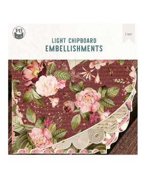 P13 Love Stories Light Chipboard Embellishments 6x6 Inch Album Base w/Papers (P13-LST-56)