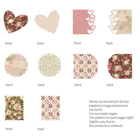 P13 Love Stories Light Chipboard Embellishments 6x6 Inch Album Base w/Papers (P13-LST-56)