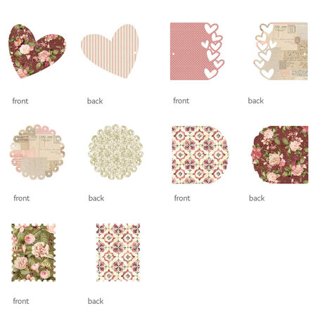 P13 Love Stories Light Chipboard Embellishments 6x6 Inch Album Base w/Papers (P13-LST-56)