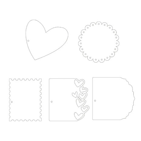 P13 Love Stories Light Chipboard Embellishments 6x6 Inch Album Base w/Papers (P13-LST-56)