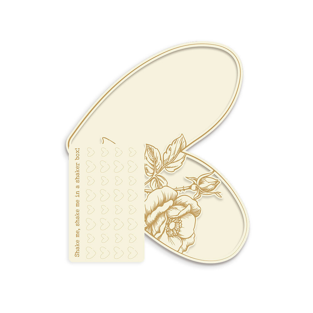 P13 Love Stories Light Chipboard Embellishments Shaker Base Heart (P13-LST-58) P13 Love Stories Light Chipboard Embellishments Shaker Base Heart (P13-LST-58)