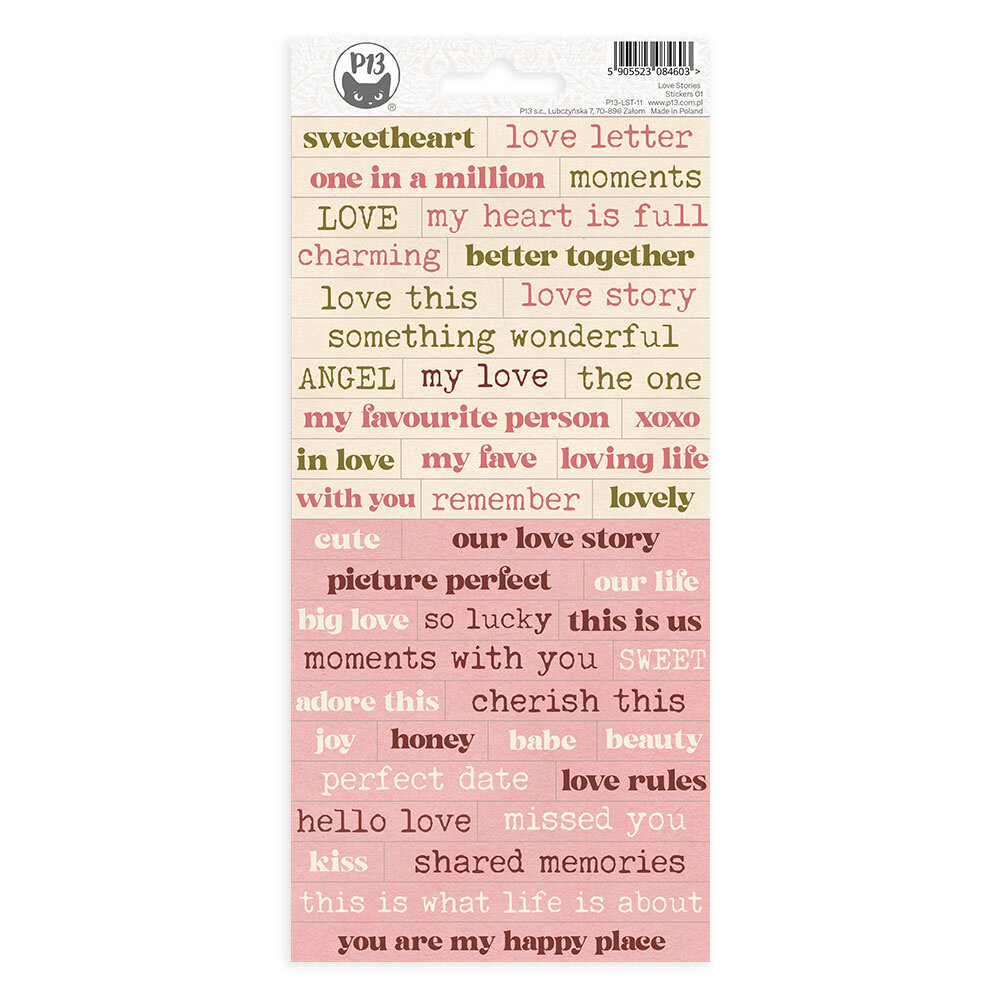 P13 Love Stories Stickers 01 (P13-LST-11) P13 Love Stories Stickers 01 (P13-LST-11)