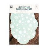 P13 Light Chipboard 6x8 Inch Album Base w/Papers Blue Cloud (P13-ALB-05a)