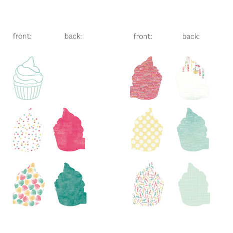 P13 Light Chipboard 6x8 Inch Album Base w/Papers Cupcake (P13-ALB-11) P13 Light Chipboard 6x8 Inch Album Base w/Papers Cupcake (P13-ALB-11)