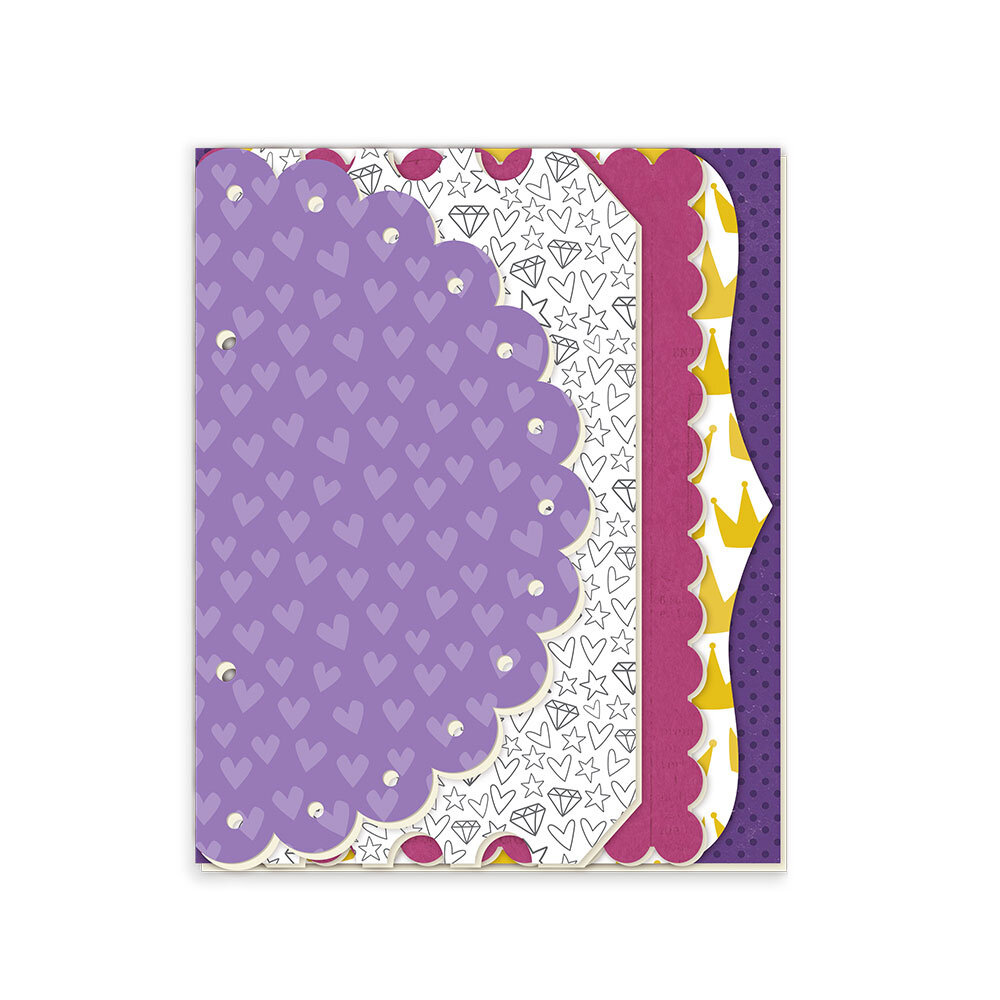 P13 Light Chipboard 6x8 Inch Album Base w/Papers Decorative Shapes (P13-ALB-04) P13 Light Chipboard 6x8 Inch Album Base w/Papers Decorative Shapes (P13-ALB-04)