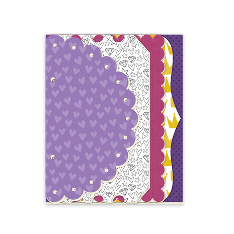 P13 Light Chipboard 6x8 Inch Album Base w/Papers Decorative Shapes (P13-ALB-04) P13 Light Chipboard 6x8 Inch Album Base w/Papers Decorative Shapes (P13-ALB-04)