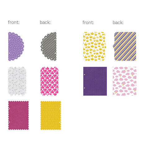 P13 Light Chipboard 6x8 Inch Album Base w/Papers Decorative Shapes (P13-ALB-04) P13 Light Chipboard 6x8 Inch Album Base w/Papers Decorative Shapes (P13-ALB-04)