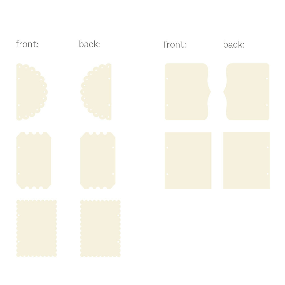 P13 Light Chipboard 6x8 Inch Album Base w/Papers Decorative Shapes (P13-ALB-04) P13 Light Chipboard 6x8 Inch Album Base w/Papers Decorative Shapes (P13-ALB-04)