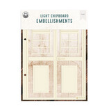 P13 Light Chipboard 6x8 Inch Album Base w/Papers Door (P13-ALB-02)