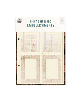 P13 Light Chipboard 6x8 Inch Album Base w/Papers Door (P13-ALB-02) P13 Light Chipboard 6x8 Inch Album Base w/Papers Door (P13-ALB-02)