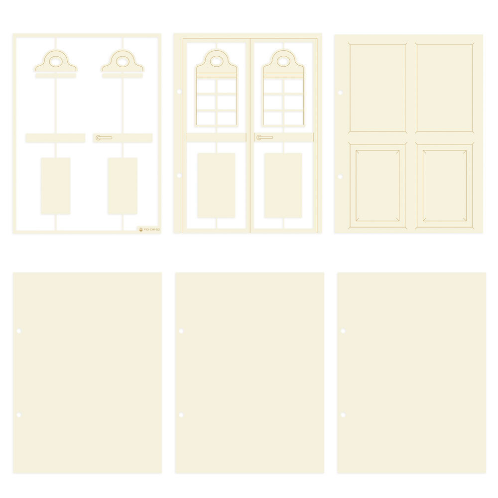 P13 Light Chipboard 6x8 Inch Album Base w/Papers Door (P13-ALB-02) P13 Light Chipboard 6x8 Inch Album Base w/Papers Door (P13-ALB-02)